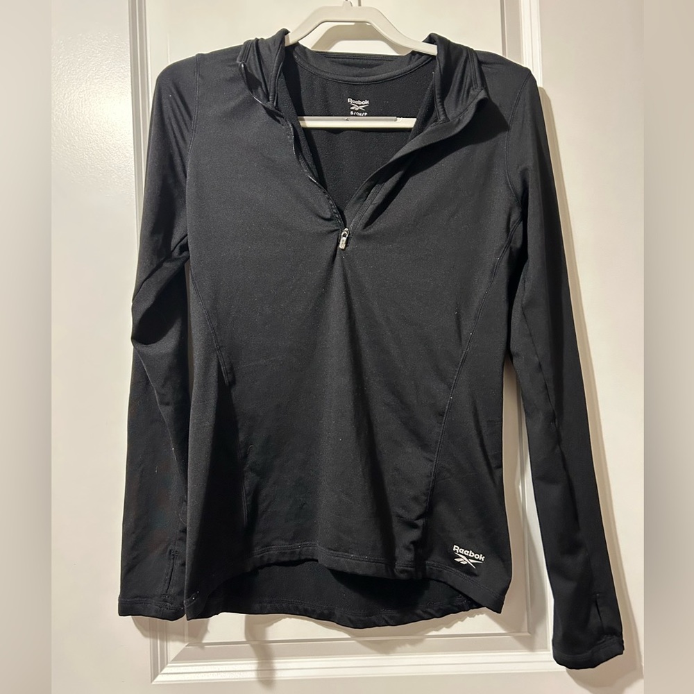Reebok black active half zip pull over